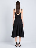 Proenza Schouler Back on Model Image of Leo Dress in Classic Cotton Shirting in Black
