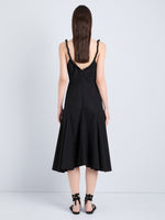 Proenza Schouler Back on Model Image of Leo Dress in Classic Cotton Shirting in Black