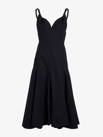 Proenza Schouler Still Life Image of Leo Dress in Classic Cotton Shirting in Black