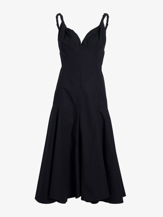 Proenza Schouler Still Life Image of Leo Dress in Classic Cotton Shirting in Black