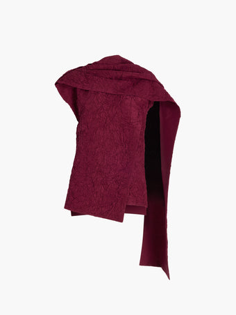 Proenza Schouler Still Life Image of Lina Top in Crushed Silk in Wine