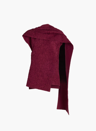 Proenza Schouler Still Life Image of Lina Top in Crushed Silk in Wine