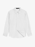 Proenza Schouler Still Life image of Louis Shirt in Stripe Silk in White/ Black