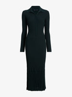 Proenza Schouler Still life image of Luiza Dress in Sunburst Rib in Bottle Green