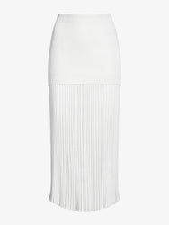 Proenza Schouler Still Life image of Luiza Skirt in Sunburst Rib in White