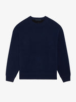 Proenza Schouler Still Life image of Zach Sweater in Double Face in Navy