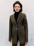 Proenza Schouler Campaign image of Maera Jacket in Bi-Stretch Double Wool 