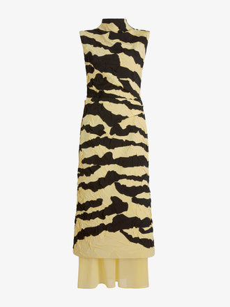Maila Dress in Tiger Crinkle Intarsia