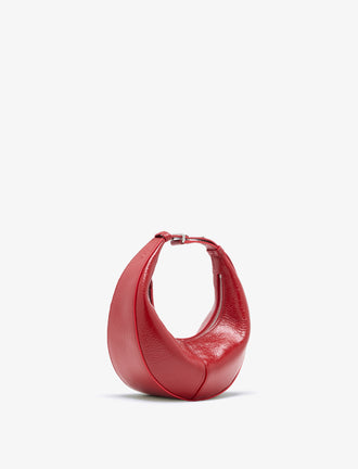 Proenza Schouler Side image of Mini Slide Bag in Shiny Calf in red