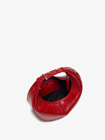 Proenza Schouler Aerial image of Mini Slide Bag in Shiny Calf in red