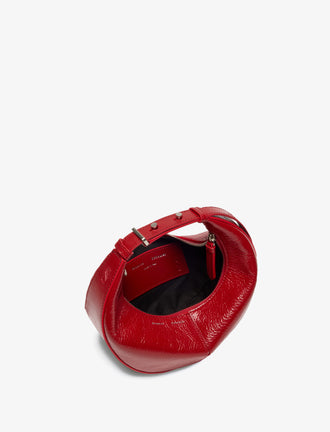 Proenza Schouler Aerial image of Mini Slide Bag in Shiny Calf in red