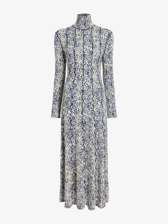 Proenza Schouler Still Life image of Mabel Dress in Cheetah Jersey in Cream Multi 