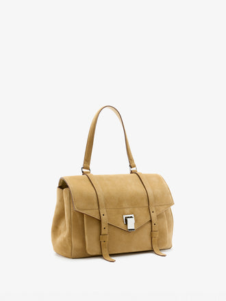 Proenza Schouler Side Still Life Image of Medium PS1 Walker in Calf Suede in Hazelnut