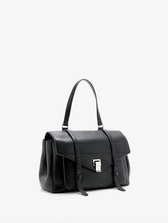 Proenza Schouler Side Still Life Image of Medium PS1 Walker in Smooth Calf in Black