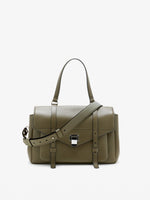 Proenza Schouler Front Still Life Image of Medium PS1 Walker in Smooth Calf in Fatigue