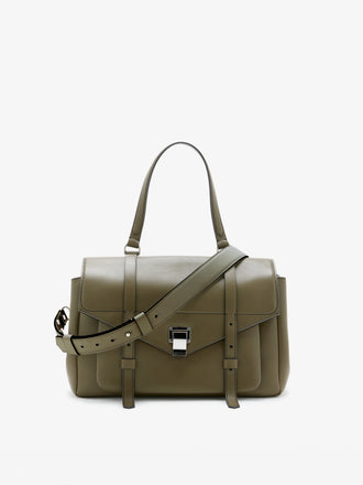 Proenza Schouler Front Still Life Image of Medium PS1 Walker in Smooth Calf in Fatigue