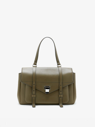 Proenza Schouler Front Still Life Image of Medium PS1 Walker in Smooth Calf in Fatigue