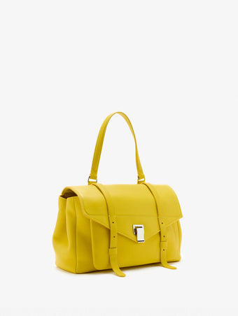 Proenza Schouler Side Still Life Image of Medium PS1 Walker in Smooth Calf in Yellow