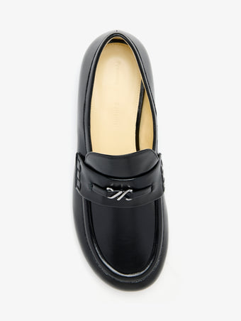 Proenza Schouler Aerial image of Mini Monogram Loafers in Black