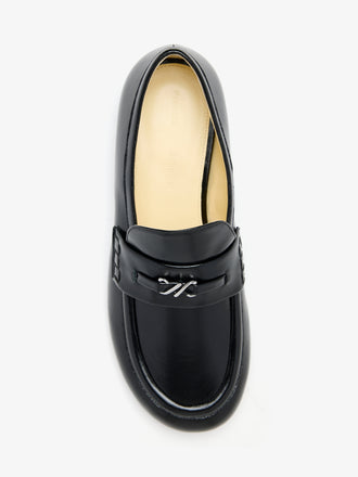 Proenza Schouler Aerial image of Mini Monogram Loafers in Black