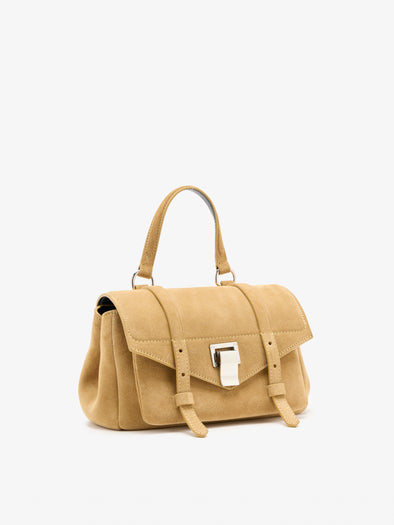 Proenza Schouler Side Still life Image of Mini PS1 Walker in Calf Suede in Hazelnut