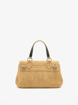 Proenza Schouler Back Still life Image of Mini PS1 Walker in Calf Suede in Hazelnut