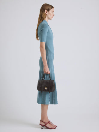 Proenza Schouler On Model Image of Mini PS1 Walker in Smooth Calf in Black 