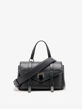Proenza Schouler Front Still Life Image of Mini PS1 Walker in Smooth Calf in Black 