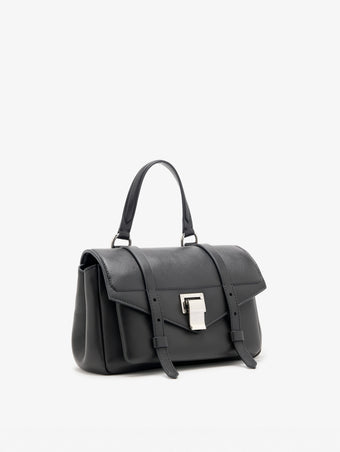 Proenza Schouler Side Still Life Image of Mini PS1 Walker in Smooth Calf in Black 