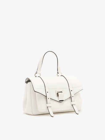 Proenza Schouler Side Still Life Image of Mini PS1 Walker in Smooth Calf in Optic White