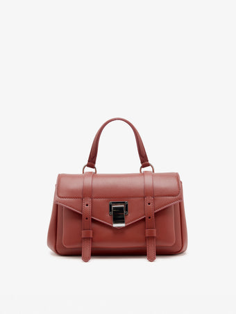 Proenza Schouler Front Still Life Image of Mini PS1 Walker in Smooth Calf in Paprika
