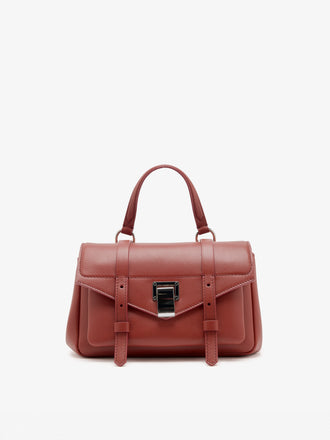 Proenza Schouler Front Still Life Image of Mini PS1 Walker in Smooth Calf in Paprika