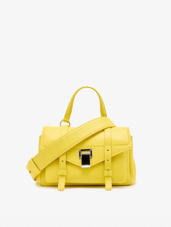 Proenza Schouler Front Still Life Image of Mini PS1 Walker in Smooth Calf in Yellow