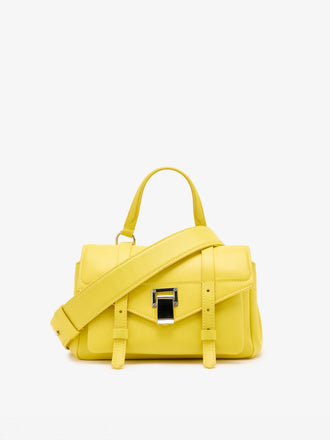 Proenza Schouler Front Still Life Image of Mini PS1 Walker in Smooth Calf in Yellow
