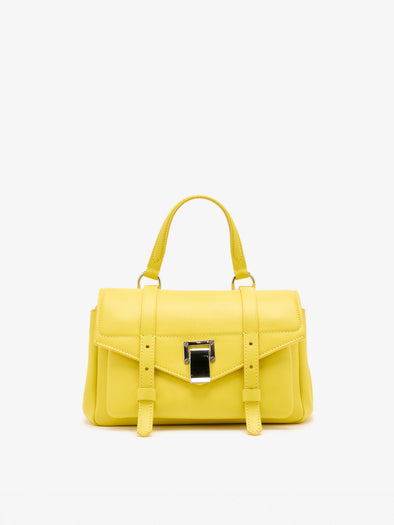 Proenza Schouler Front Still Life Image of Mini PS1 Walker in Smooth Calf in Yellow