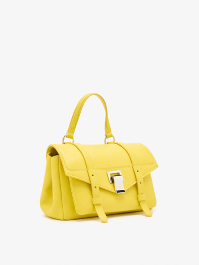 Proenza Schouler Side Still Life Image of Mini PS1 Walker in Smooth Calf in Yellow
