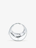 Proenza Schouler Back image of Mini Slide Bag in Crinkle Metallic in Silver