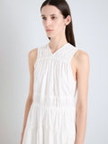 Proenza Schouler Detail image of Misha Dress in Compact Eco Poplin in white