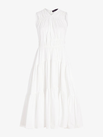 Proenza Schouler still life image of Misha Dress in Compact Eco Poplin in white