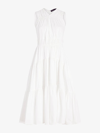 Proenza Schouler still life image of Misha Dress in Compact Eco Poplin in white
