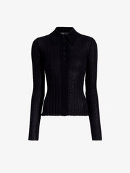 Proenza Schouler Still Life image of Monet Top in Fine Bobble Knit in Black