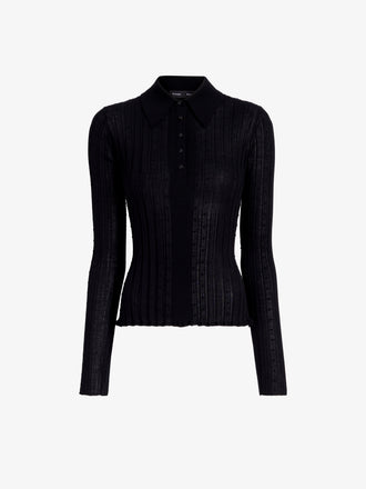 Proenza Schouler Still Life image of Monet Top in Fine Bobble Knit in Black