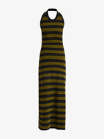 Proenza Schouler Still life image of Frann Dress in Cotton Stripe in Black Multi