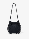 Front image of Nylon Drawstring Pouch in BLACK