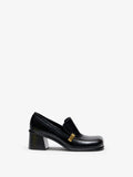 Proenza Schouler Front Still Life Image of Esme Loafer in Nappa Latex in Black