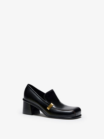Proenza Schouler Side Still Life Image of Esme Loafer in Nappa Latex in Black