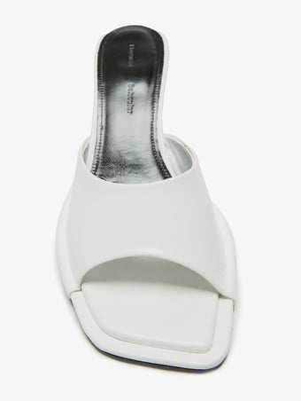 Proenza Schouler Detail Still life Image of Harlow 60 Mule in Brushed Calf in White