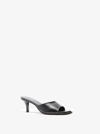Proenza Schouler Side Still Life Image of Harlow 60 Mule in Nappa in Black