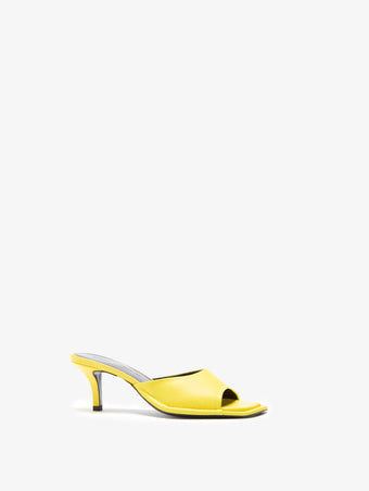 Proenza Schouler Side Still Life Image of Harlow 60 Mule in Nappa in Yellow