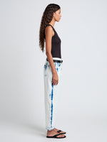 Proenza Schouler side image of model wearing Cropped Ellsworth in bleach out